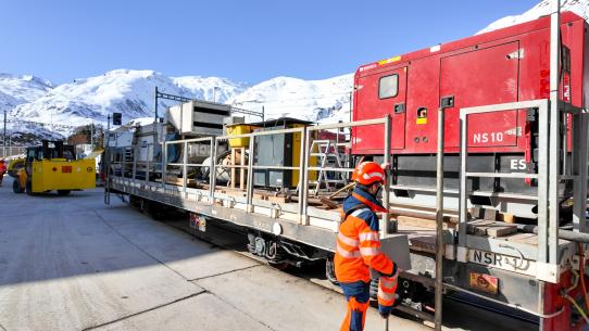 Baustellen-Installationsplatz in Realp (Uri)